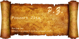 Poszert Zita névjegykártya